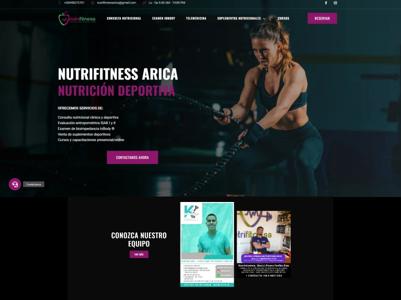 Diseño web - Para nutricionistas y fitness