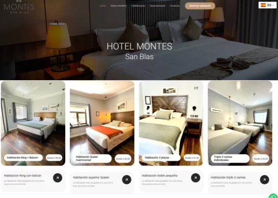 diseño web para hotel sanblasmontes